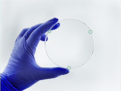 皿盖内设透气棱，确保无菌的同时利于气体交换